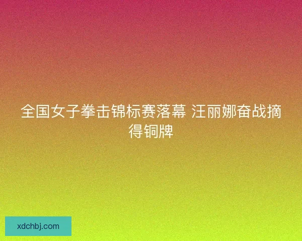 全国女子拳击锦标赛落幕 汪丽娜奋战摘得铜牌