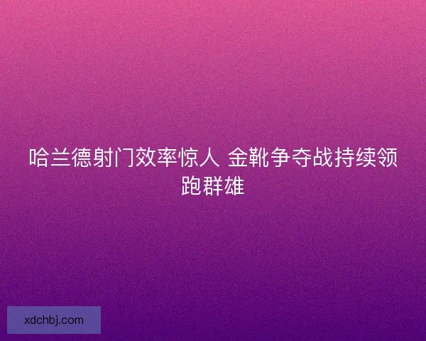 哈兰德射门效率惊人 金靴争夺战持续领跑群雄