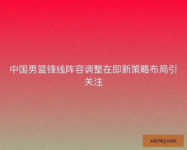 中国男篮锋线阵容调整在即新策略布局引关注 中国男篮锋线阵容调整在即新策略布局引关注